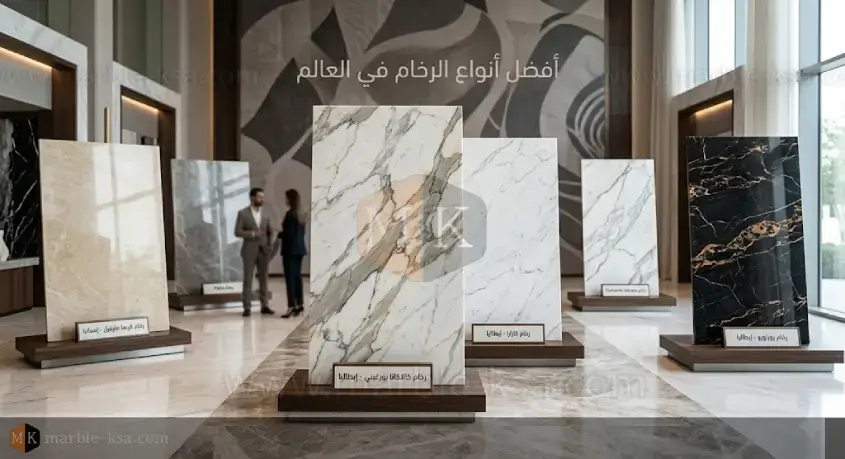 أفضل أنواع الرخام في العالم